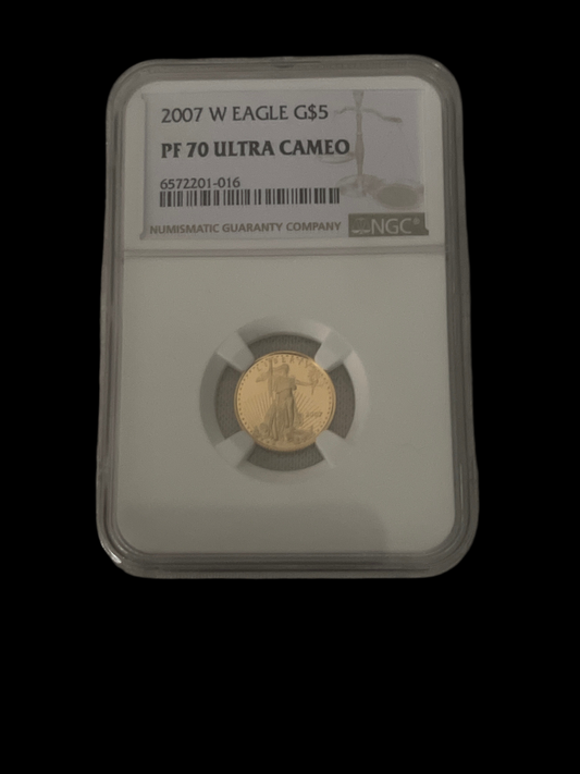 Gold 1/4 oz Grade 2007 W Eagle $5