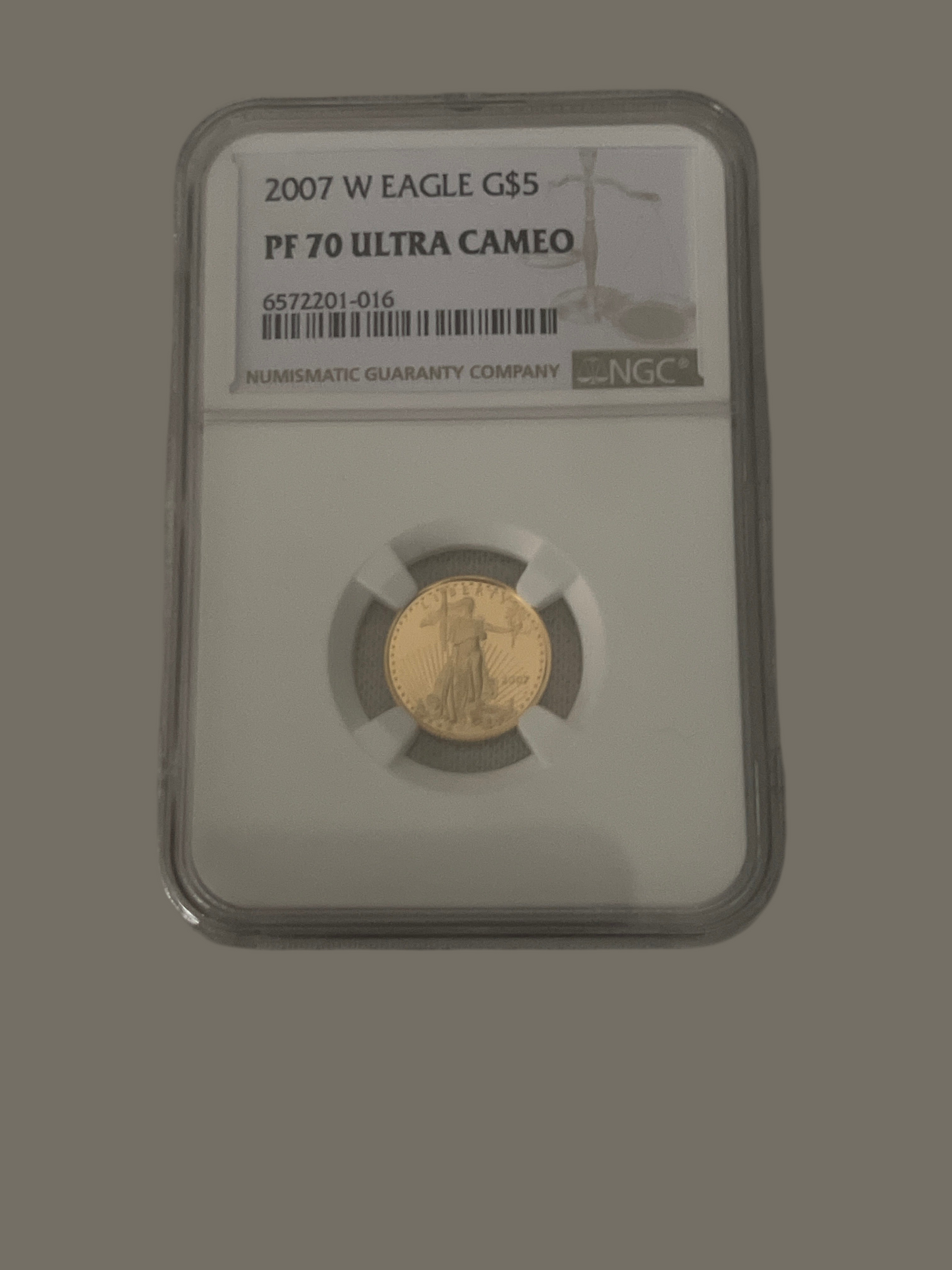 Gold 1/4 oz Grade 2007 W Eagle $5