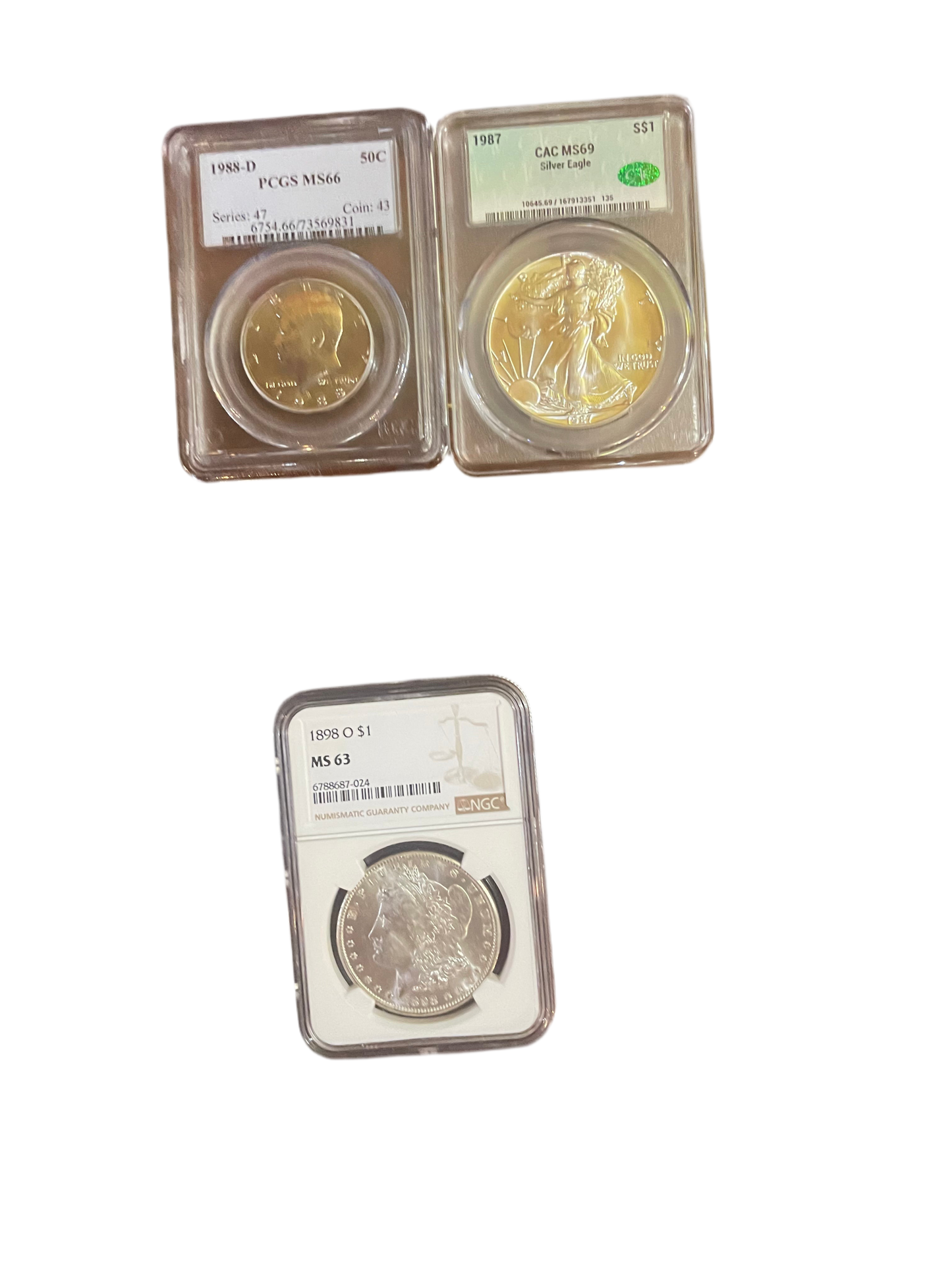 Silver Graded US Silver Dollar Morgan / JFK