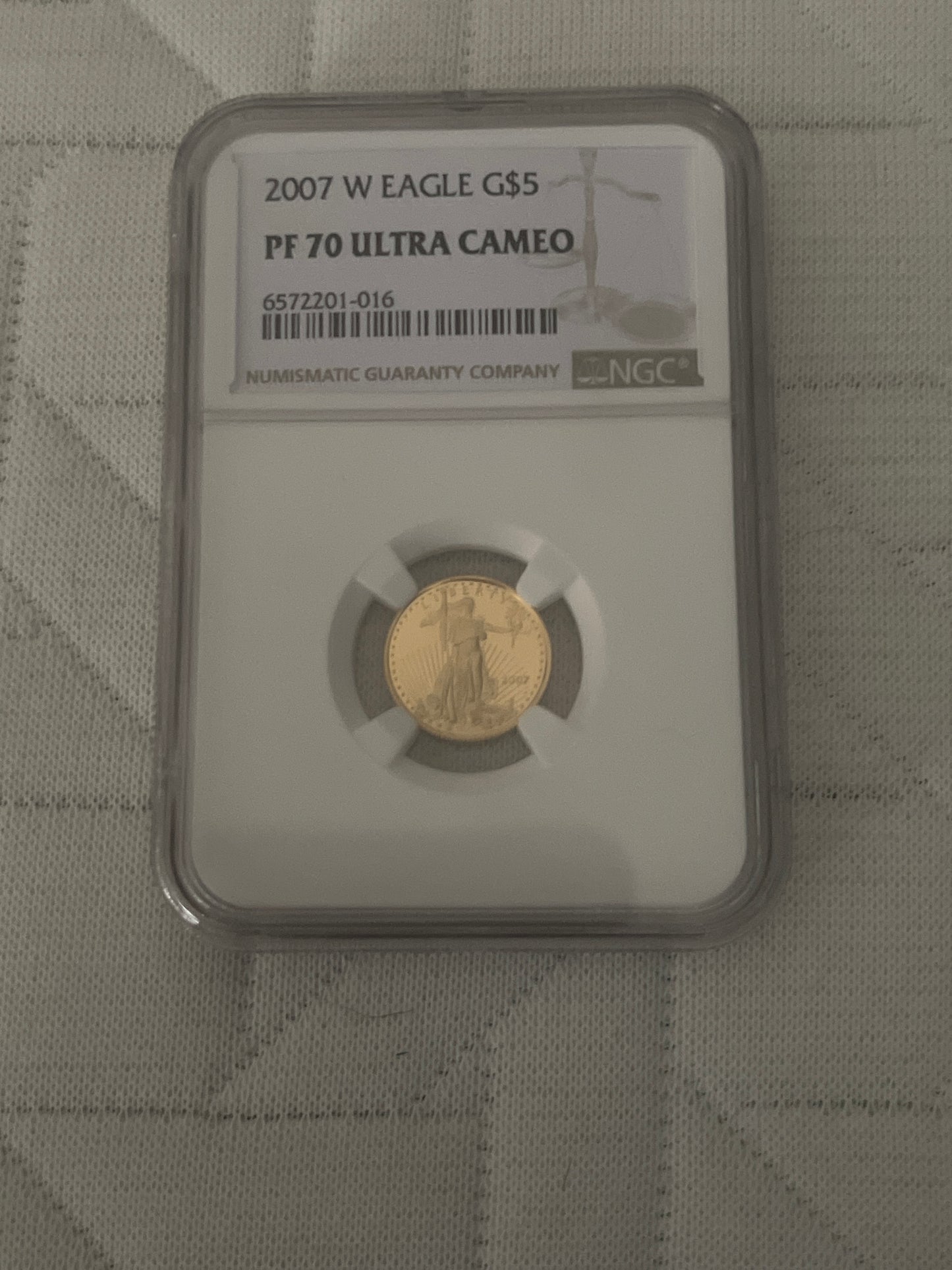 Gold 1/4 oz Grade 2007 W Eagle $5