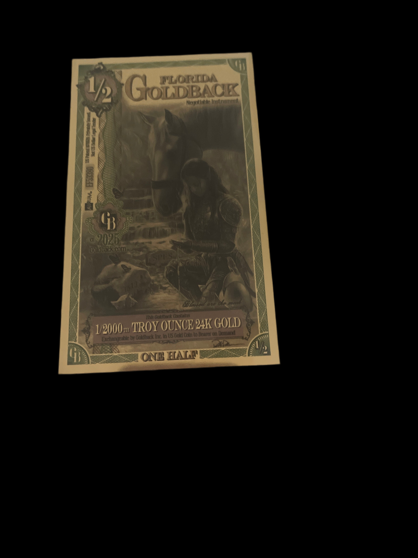 1/2 GoldBack Florida 1/2000 Troy ounce