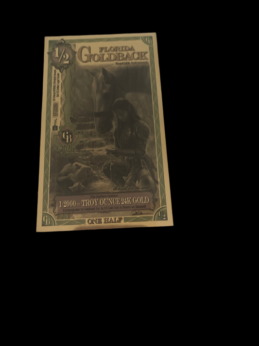 1/2 GoldBack Florida 1/2000 Troy ounce