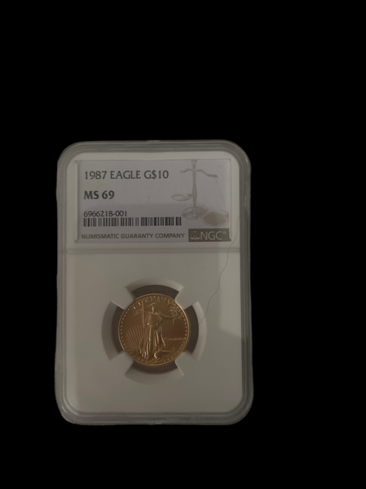 1987 Eagle S MS69 Gold 1/4 $10 Coin